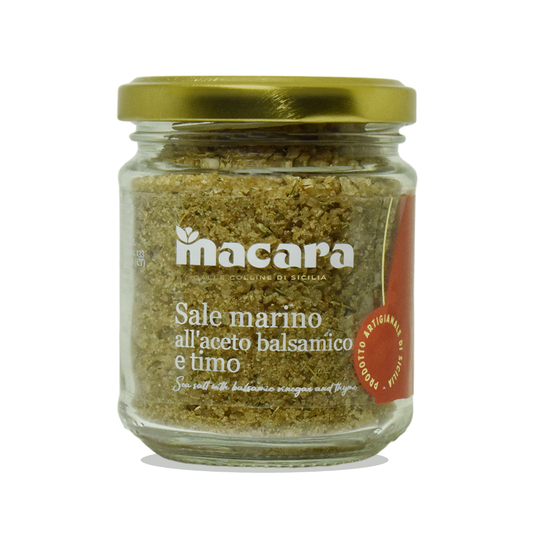 Sizilianisches Meersalz mit Balsamico-Essig und Thymian, 300 g