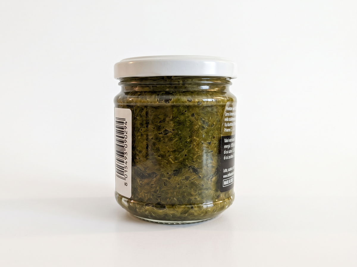 Krém z Brukve řepák s ančovičkovou šťávou Colatura, 180 g (Crema di cime di rapa con Colatura)
