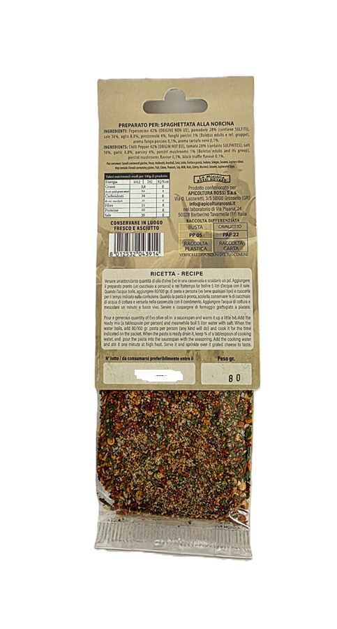 Gewürzmischung für Nudeln Norcina mit Trüffel