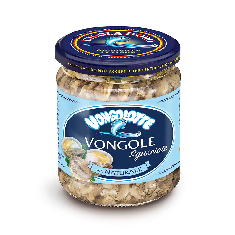 vongole aufbewahren Vongole-Muscheln, geschält im eigenen Saft, 190 g – Italian Gourmet Shop