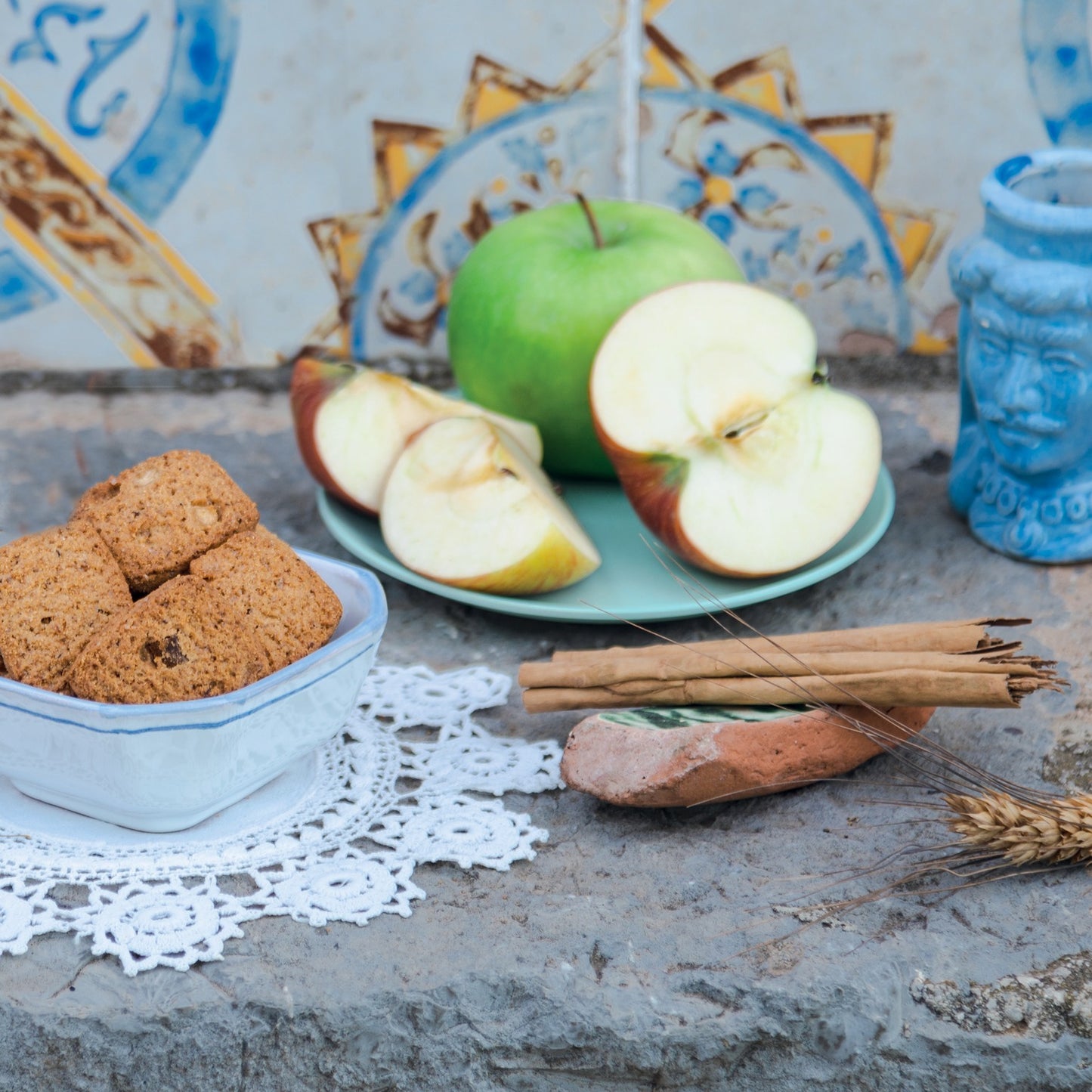 Cookies with candied apple and cinnamon, 210 g