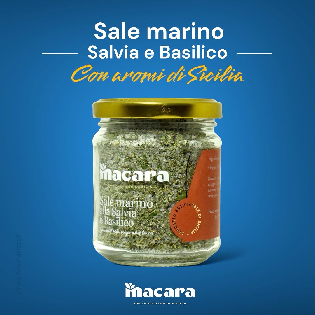 Mořská Sicilská sůl se šalvějí a bazalkou, 300 g