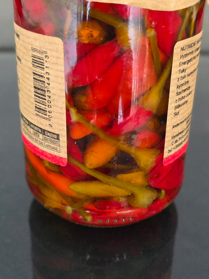 Italské chilli papričky Diavolicchio v oleji, 290 g