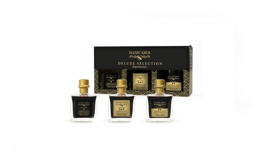 Gift set of balsamic vinegar from Modena, 3 x 100 ml - without dyes 