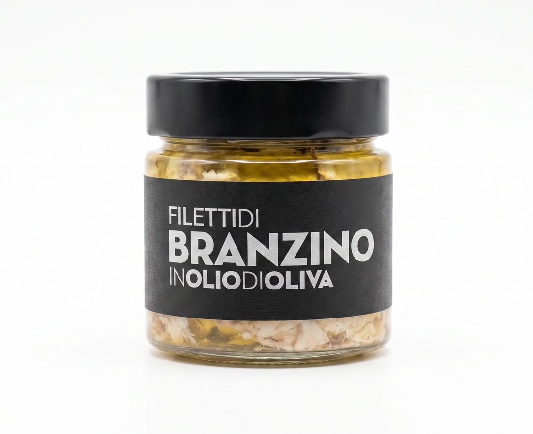 Filety z mořského vlka v olivovém oleji, 200 g (Filetti di Branzino)