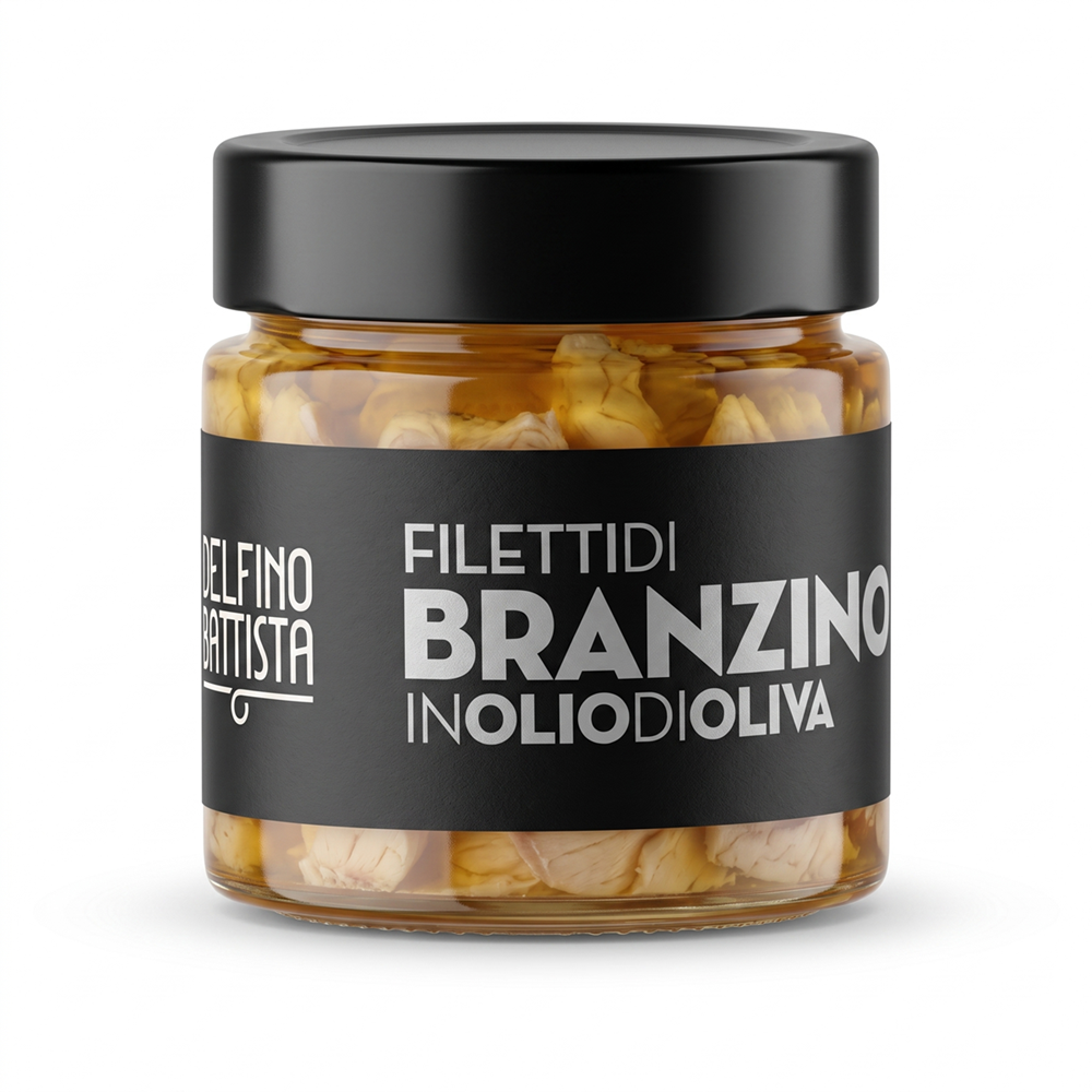 Filety z mořského vlka v olivovém oleji, 200 g (Filetti di Branzino)