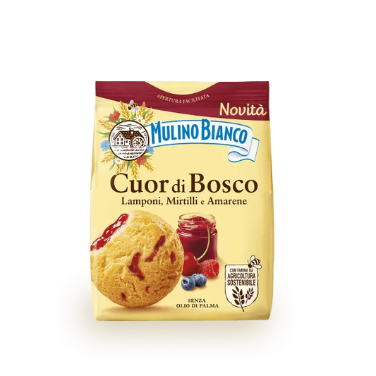 Gebäck mit Waldfrucht- und Sauerkirschfüllung Cuor di Bosco Mulino Bianco, 300 g