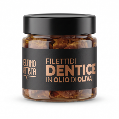 Filety ze Zubatce v olivovém oleji, 200 g (Filetti di Dentice)