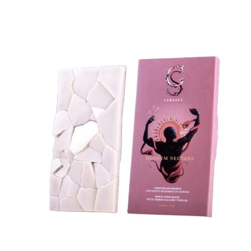 Tabulka bílé čokolády s krémovou náplní balsamického octa z třešní, 120 g