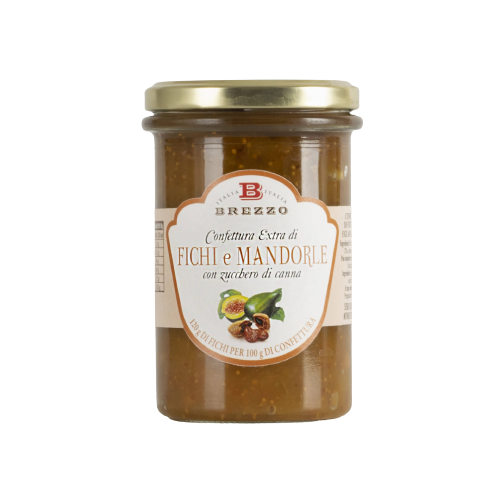 Extra fig jam with almonds, 350 g (120 g of fruit per 100 g of jam)