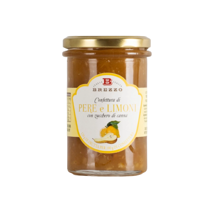 Extra pear jam with lemon, 350 g (120 g of fruit per 100 g of jam)