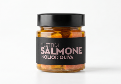 Filety z lososa v olivovém oleji, 200 g (Filetti di Salmone)