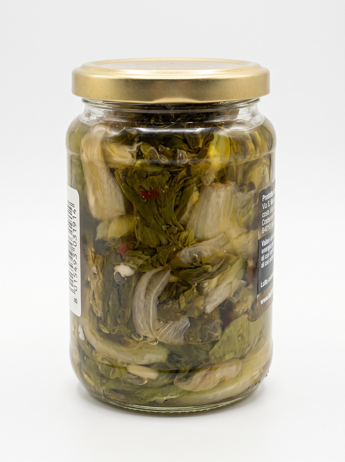 Endivie mit Oliven und Kapern in Sonnenblumenöl, 320 g (Scarola sott'olio)