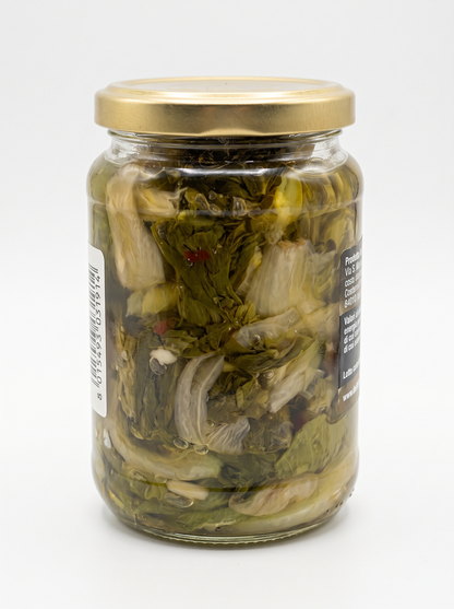 Endivie mit Oliven und Kapern in Sonnenblumenöl, 320 g (Scarola sott'olio)