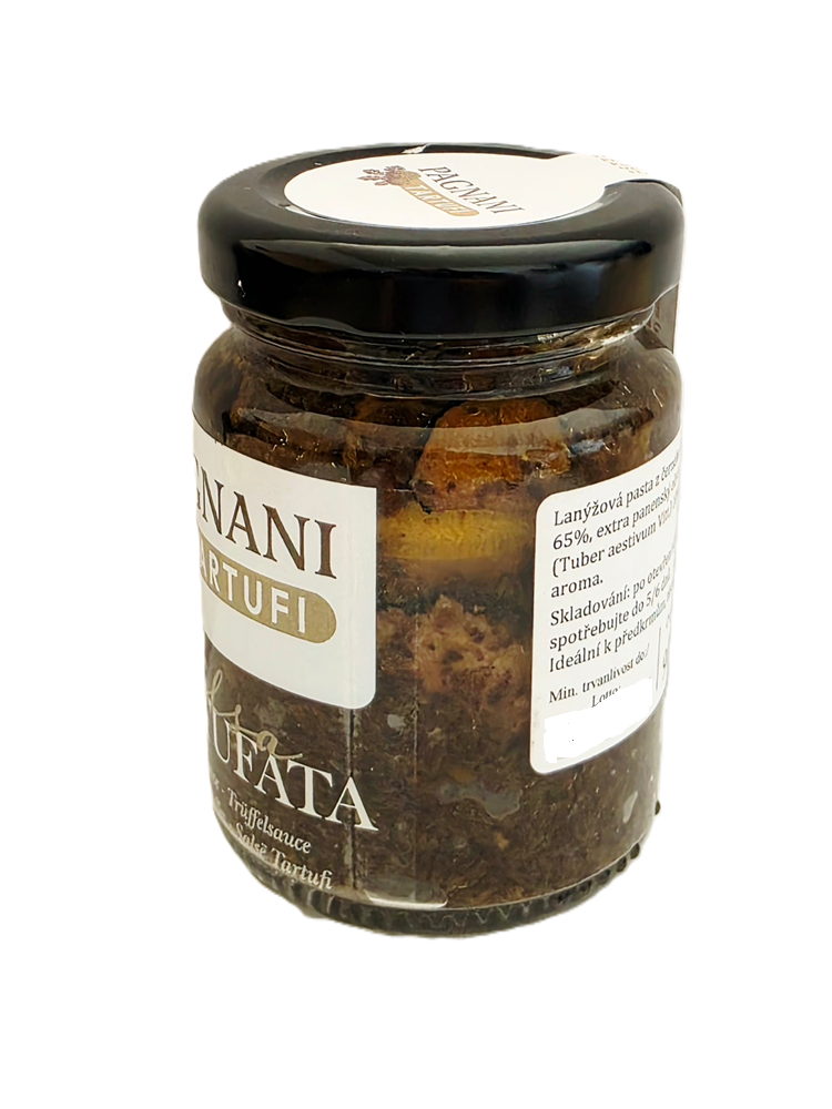 Trüffelsauce 10 % mit Trüffelscheiben (Salsa Tartufata)