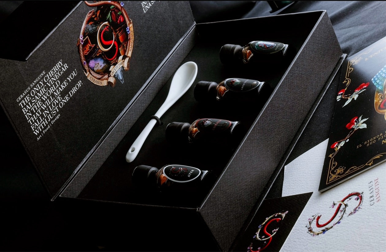 Geschenkbox Kirsch-Balsamico-Essig, 200 ml, Cerasus Sanguine