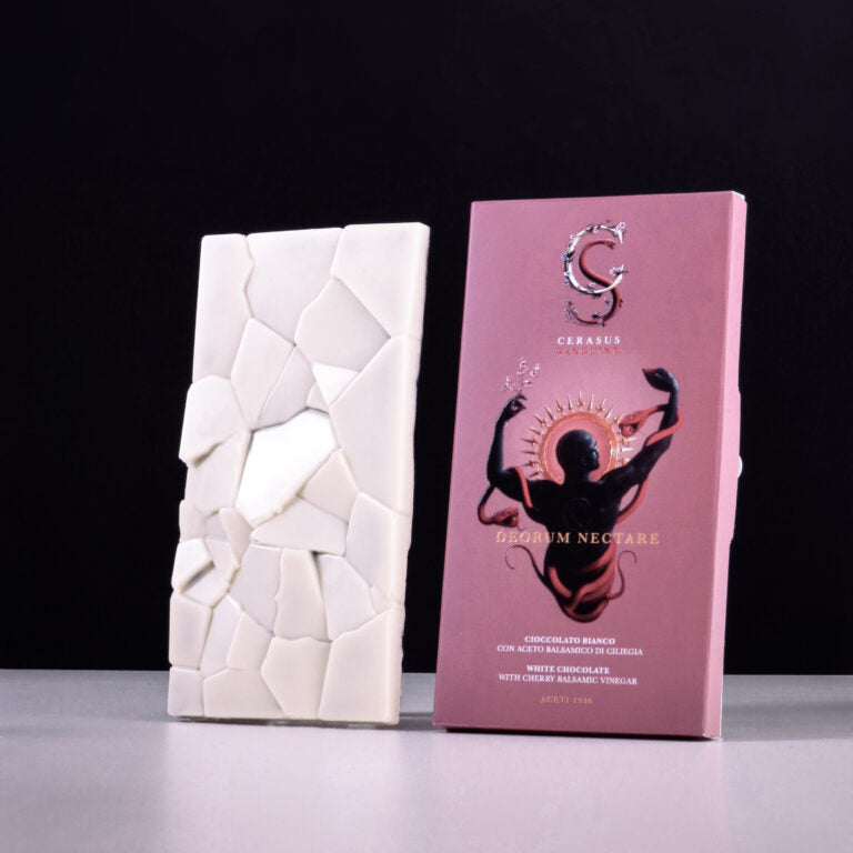 Tabulka bílé čokolády s krémovou náplní balsamického octa z třešní, 120 g