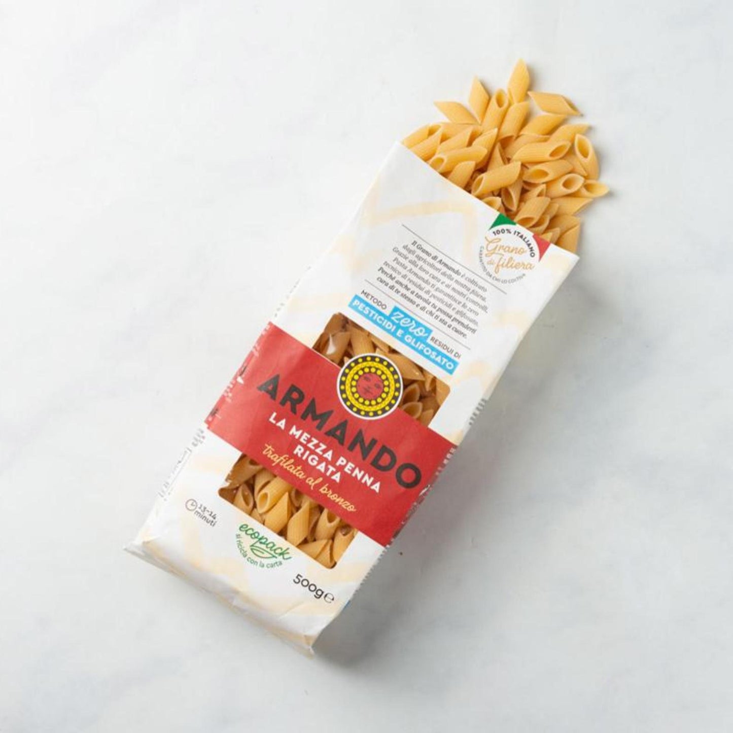Mezze Penne Pasta Armando, 500 g – rückstandsfreie Methode