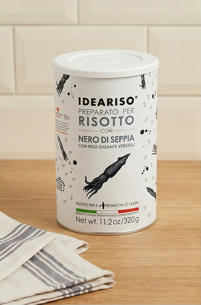 Italienisches Risotto mit Tintenfischtinte, 320 g (Risotto al nero di Seppia)