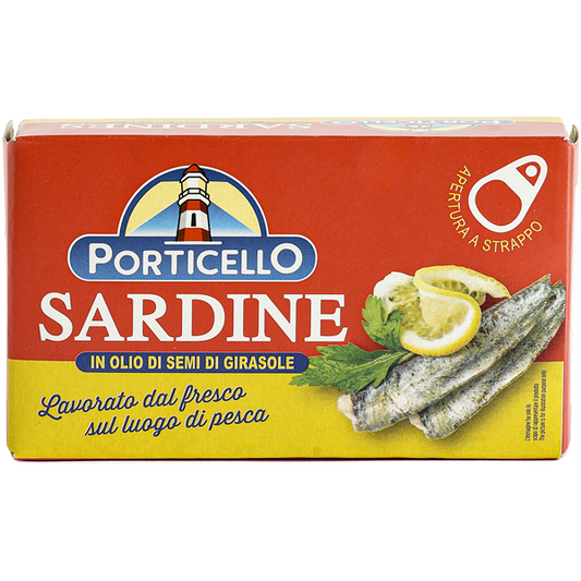 Sardines in sunflower oil, 125 g