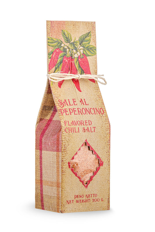 Fine Sicilian salt with chili peppers, 200 g